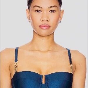 Zimmermann Deep Blue Bikini Top Size 1 US 4-6